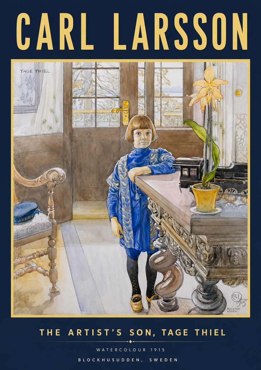 Carl Larsson The Artist's Son, Tage Thiel No4 - Plakát