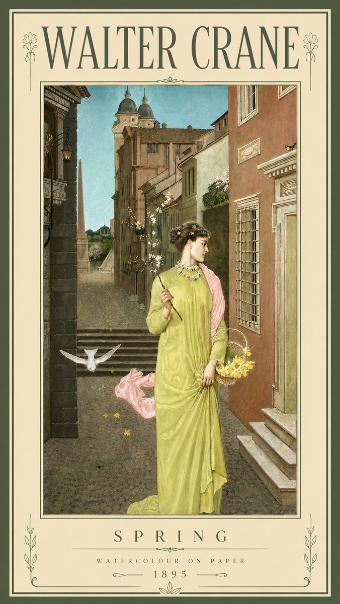 Walter Crane Spring No6 - Plakát