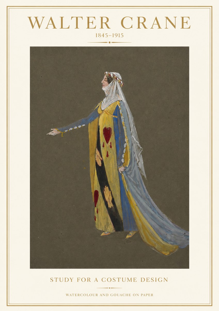 Walter Crane Study for a Costume Design No1 - Plakát
