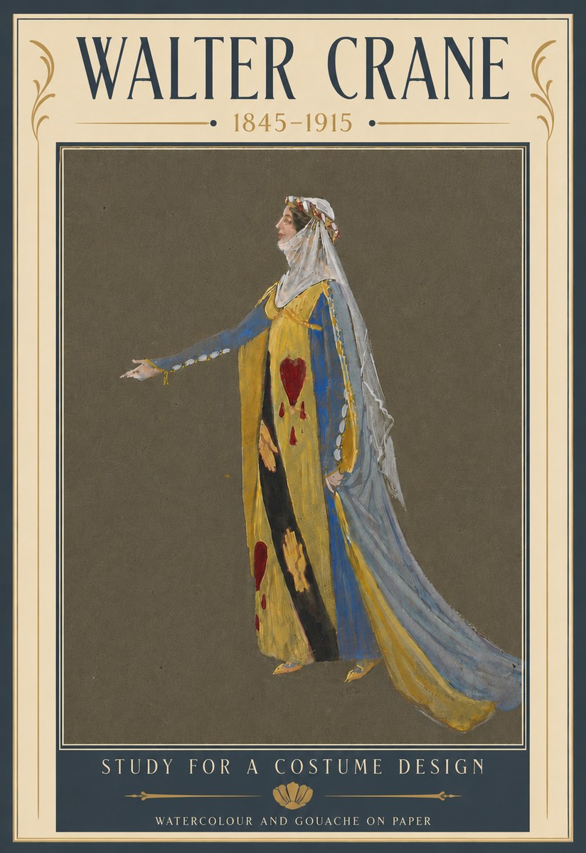 Walter Crane Study for a Costume Design No5 - Plakát