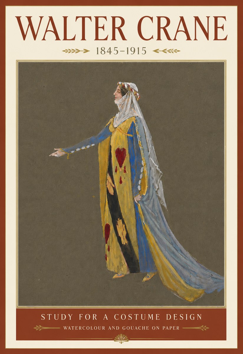 Walter Crane Study for a Costume Design No6 - Plakát