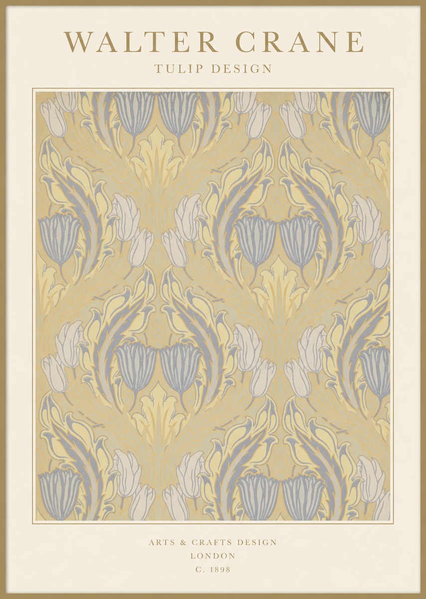 Walter Crane Tulip Design I No1 - Plakát