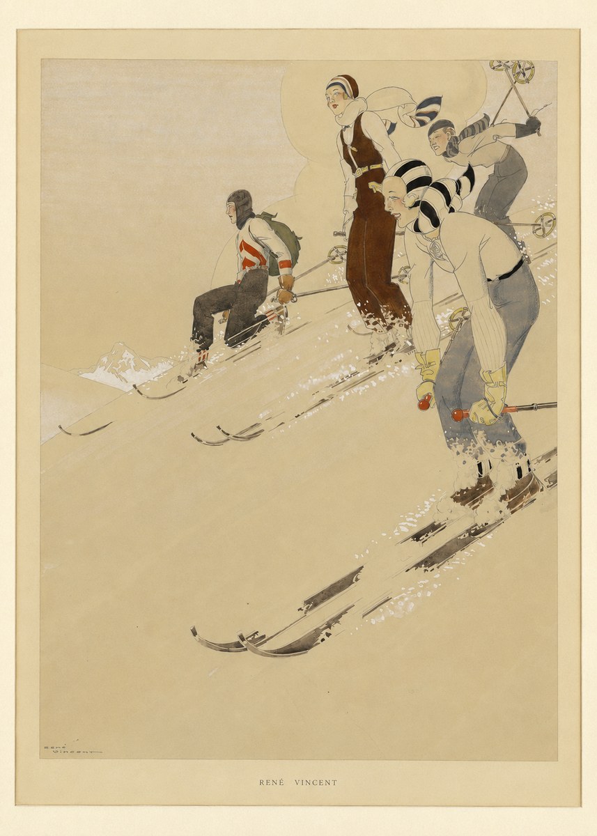 René Vincent Skiers No5 - Plakát