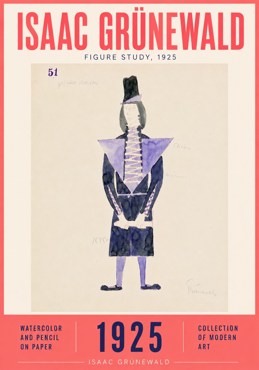 Isaac Grünewald Figure Study, 1925 No4 - Plakát