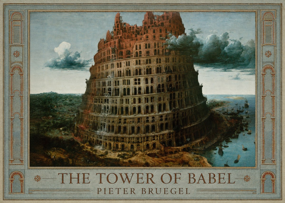 Pieter Bruegel The Tower of Babel XII No1 - Plakát
