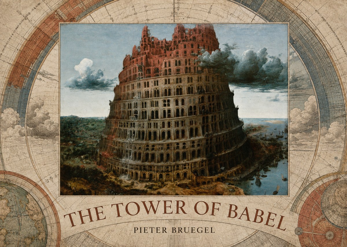 Pieter Bruegel The Tower of Babel XII No5 - Plakát