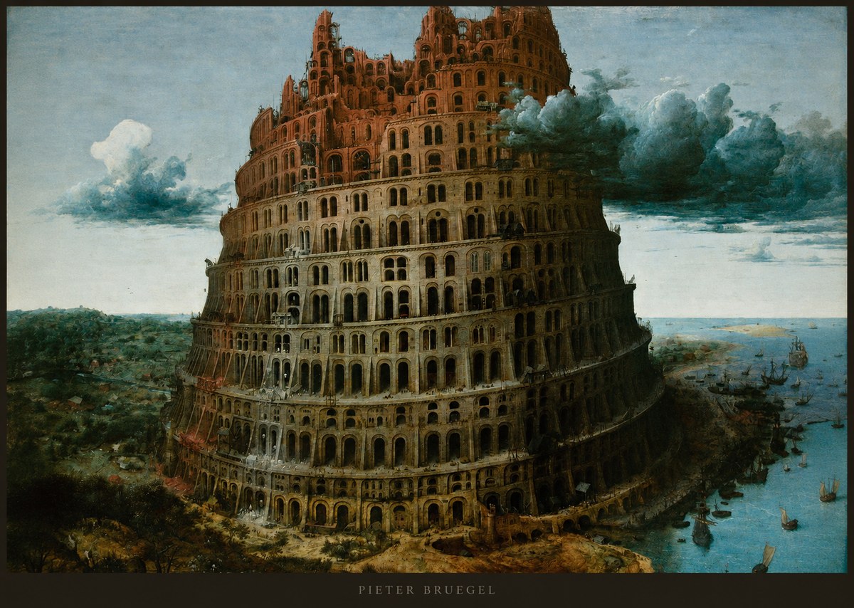 Pieter Bruegel The Tower of Babel XII No6 - Plakát