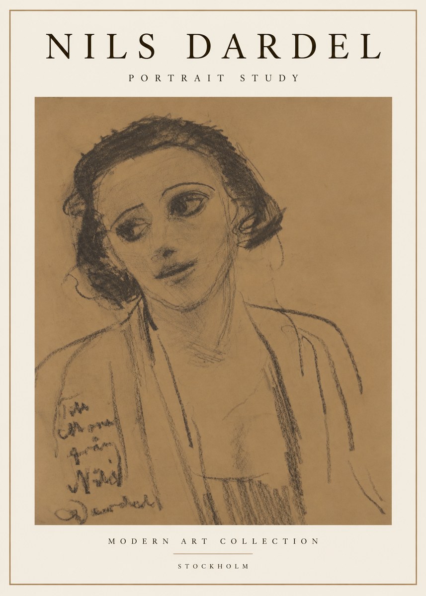 Nils Dardel Portrait Study No1 - Plakát
