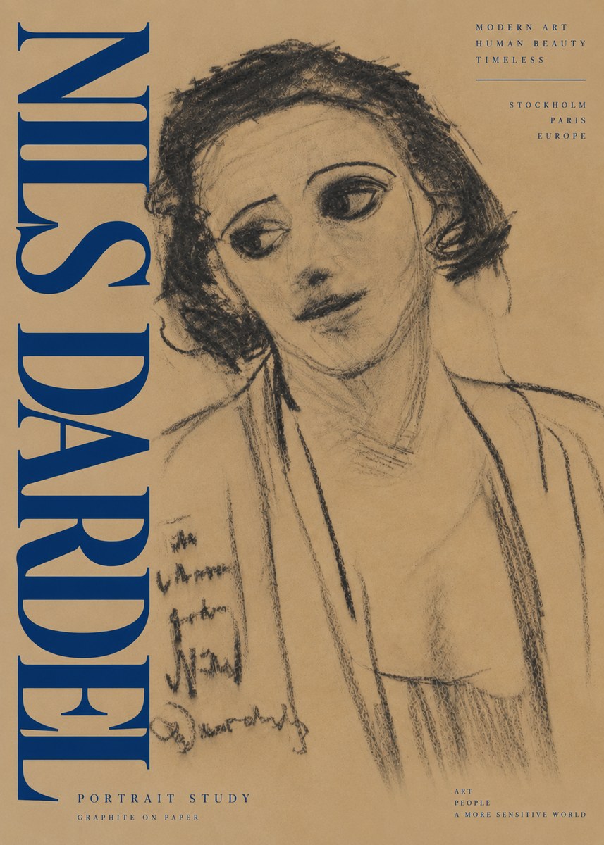 Nils Dardel Portrait Study No3 - Plakát