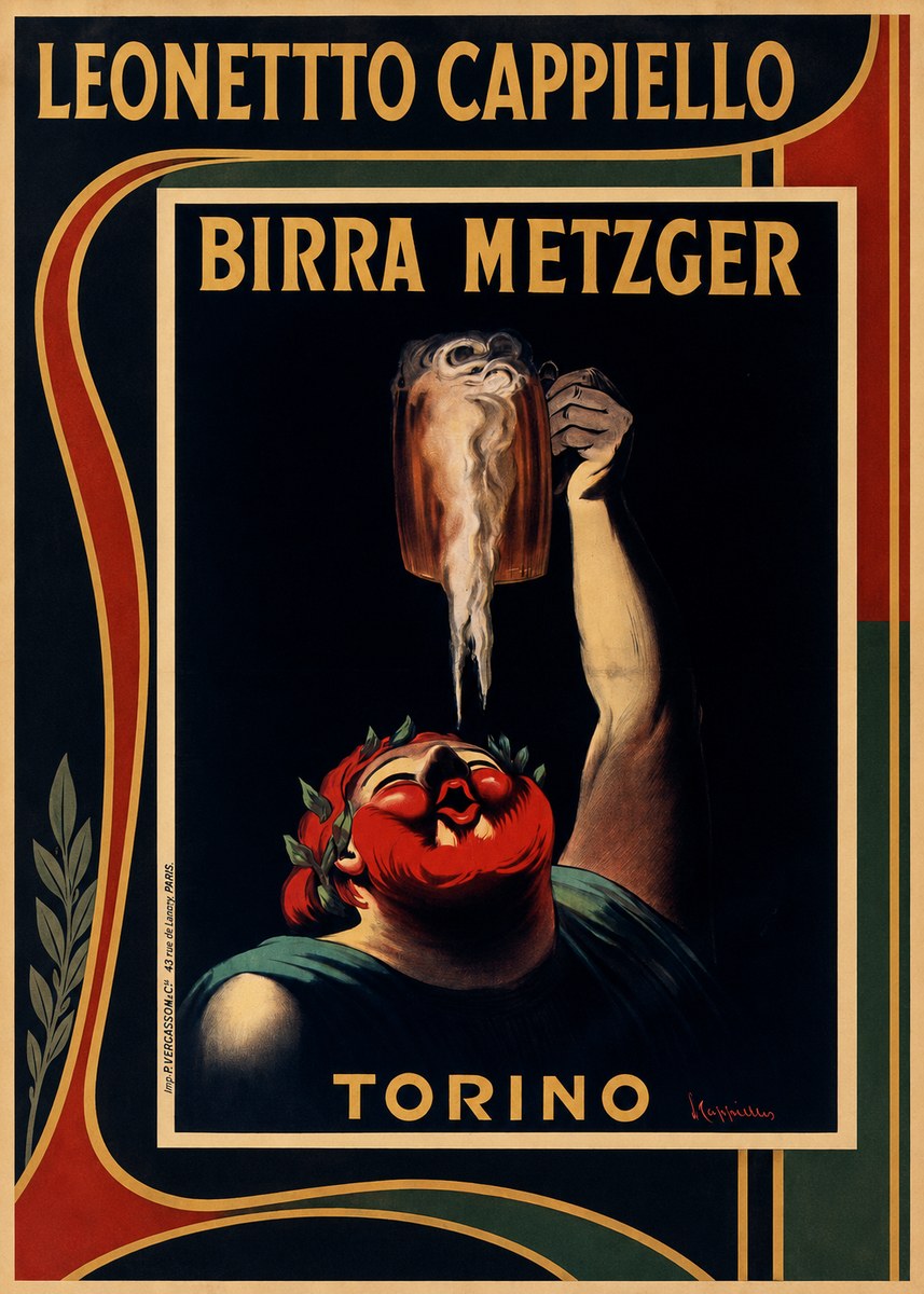 Leonetto Cappiello Birra Metzger No1 - Plakát