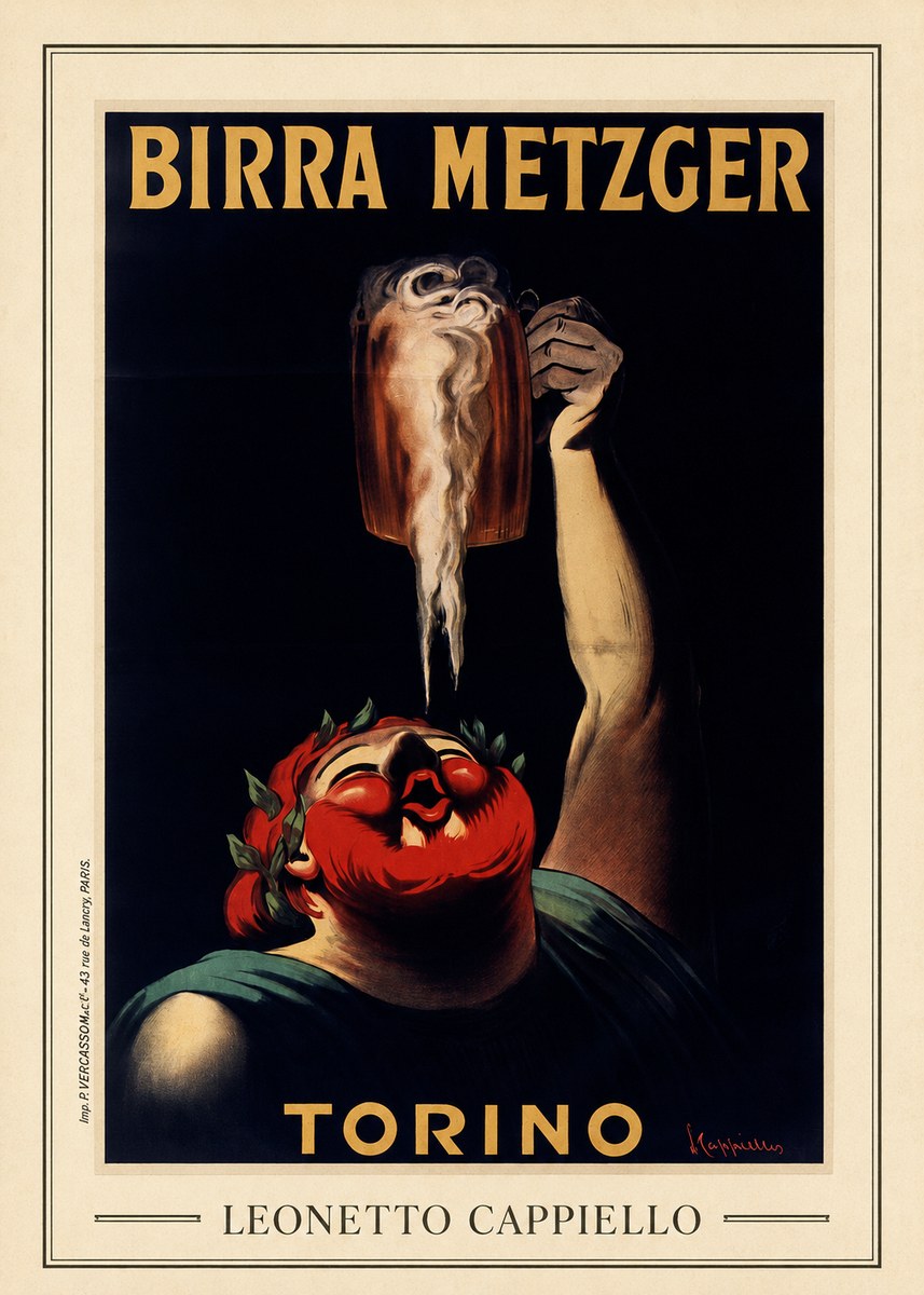 Leonetto Cappiello Birra Metzger No3 - Plakát