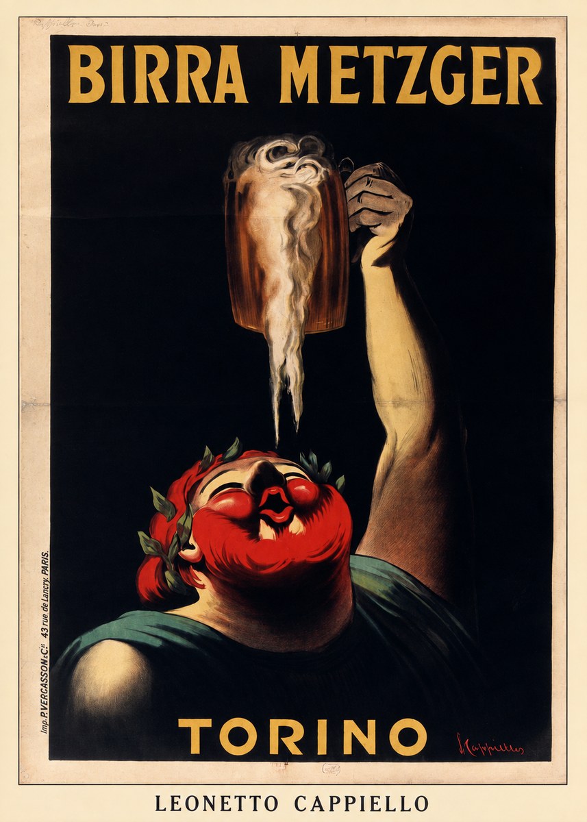 Leonetto Cappiello Birra Metzger No5 - Plakát