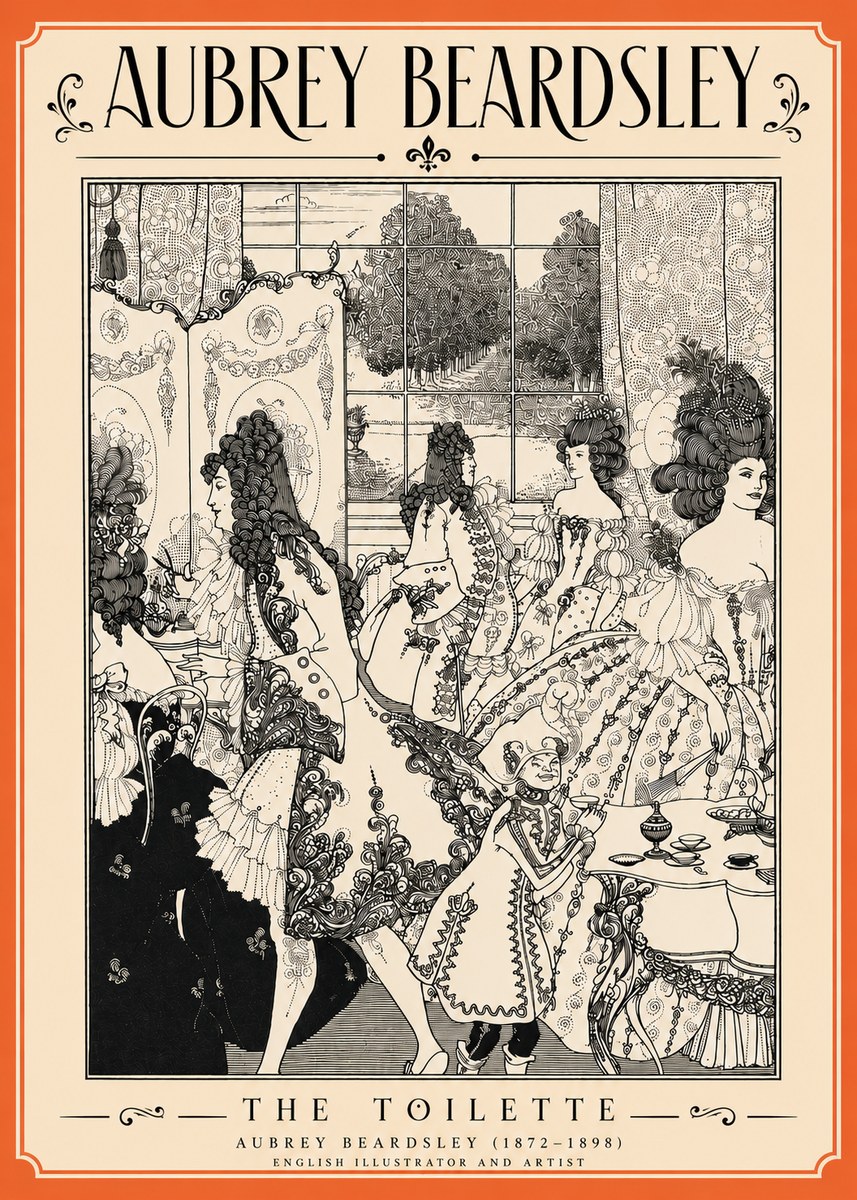 Aubrey Beardsley The Toilette No4 - Plakát