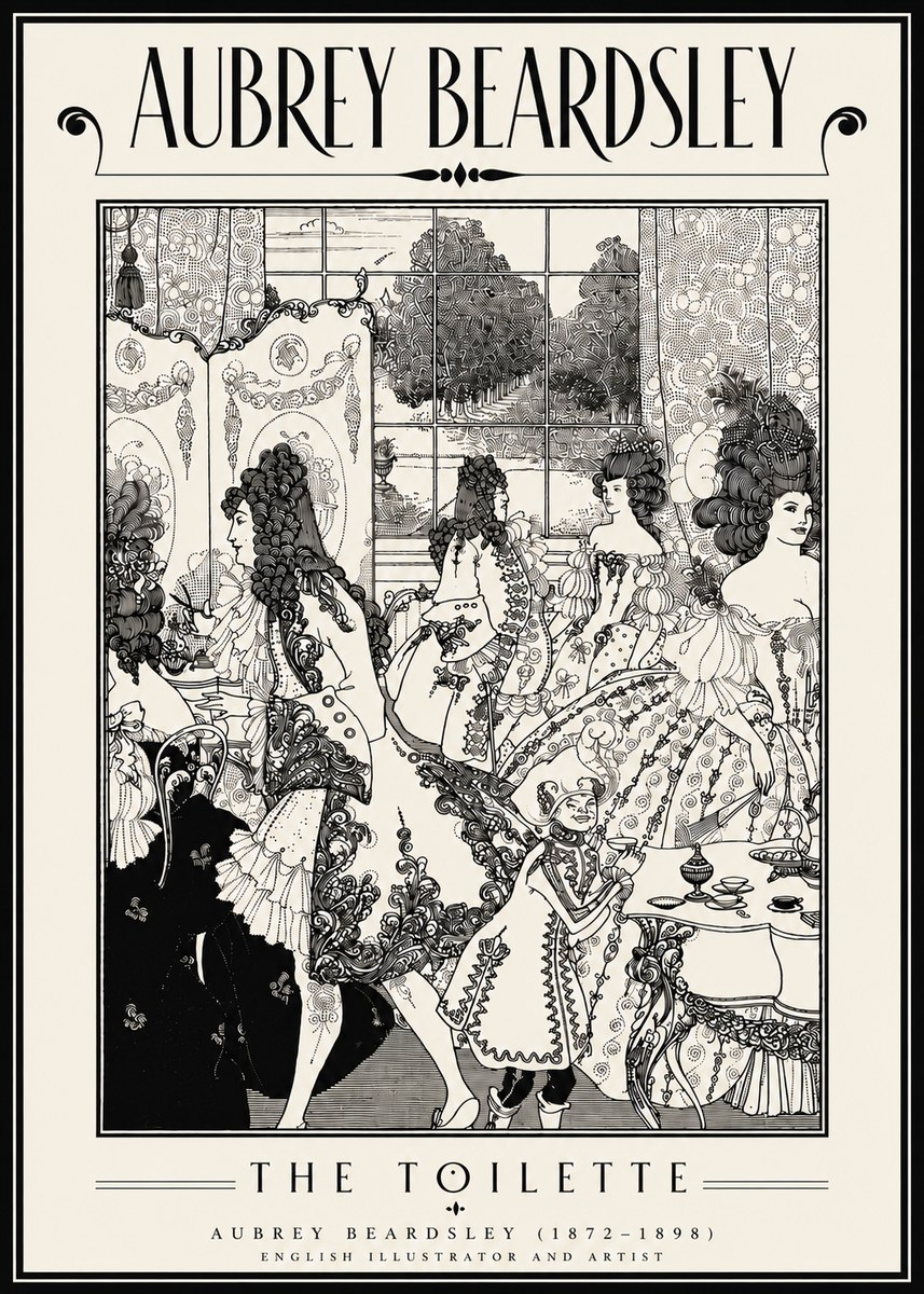 Aubrey Beardsley The Toilette No6 - Plakát