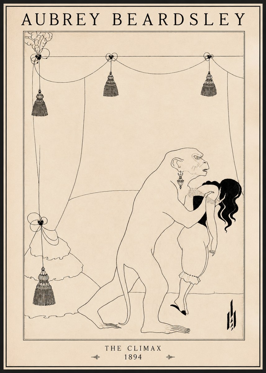 Aubrey Beardsley The Climax No1 - Plakát