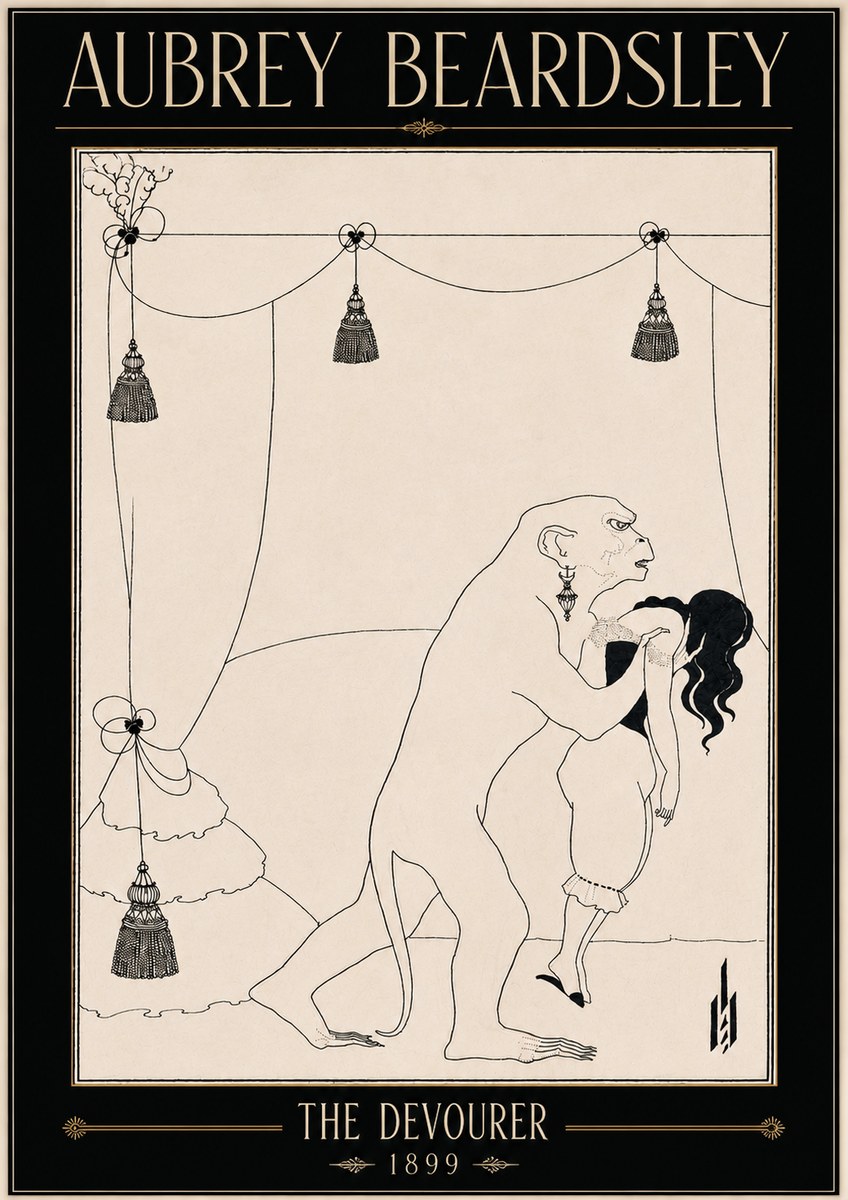 Aubrey Beardsley The Climax No5 - Plakát