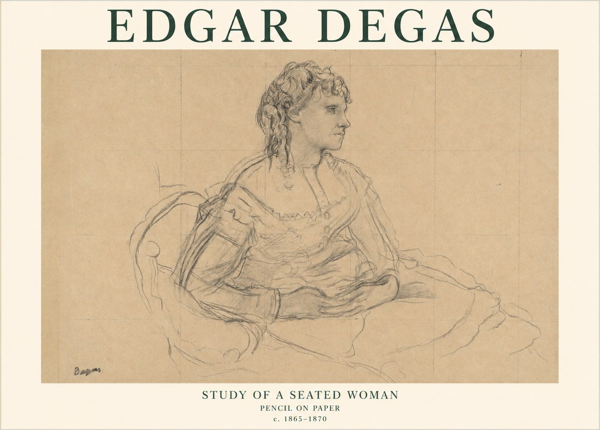 Edgar Degas Study of a Seated Woman No1 - Plakát
