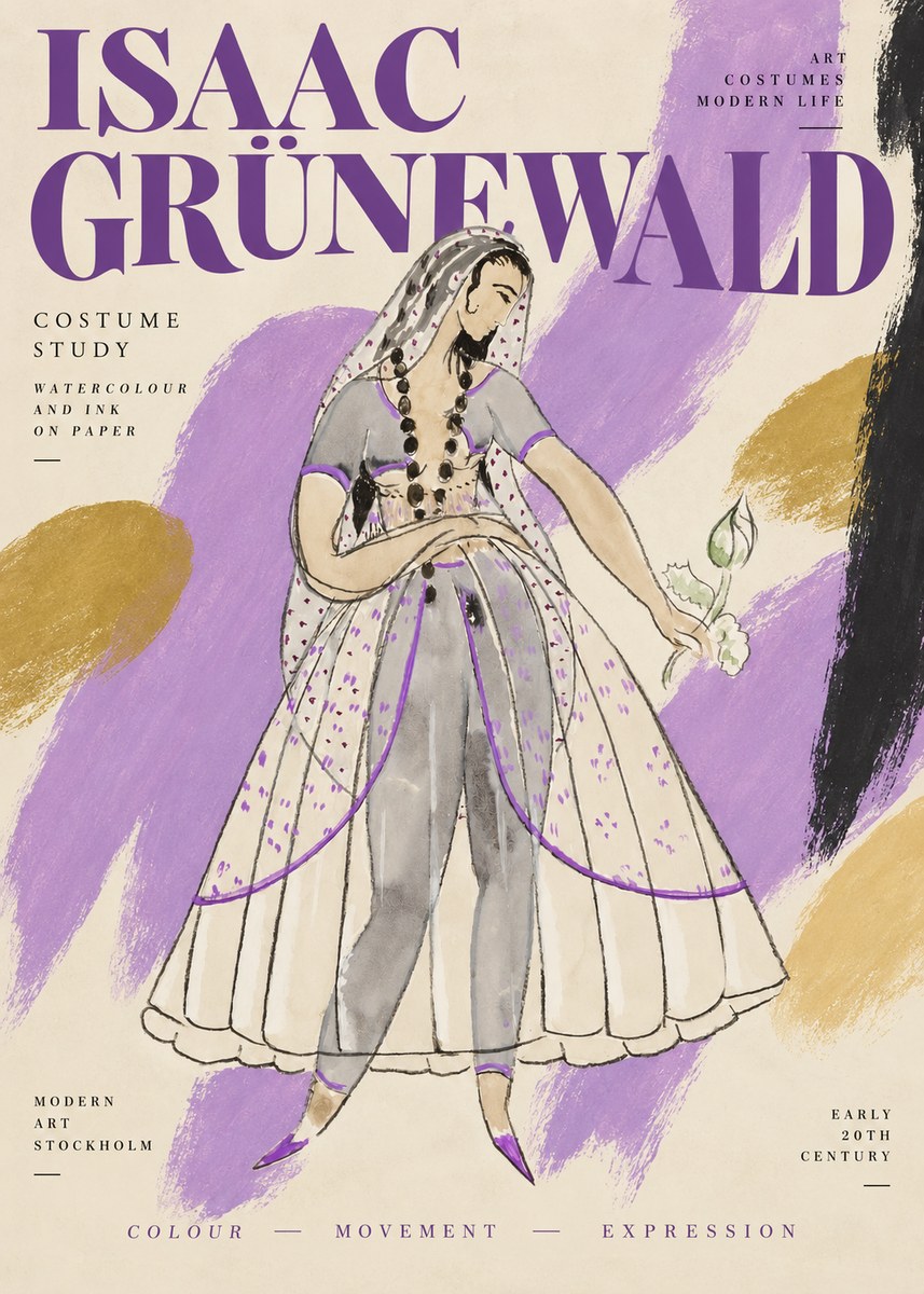 Isaac Grünewald Costume Study IV No2 - Plakát