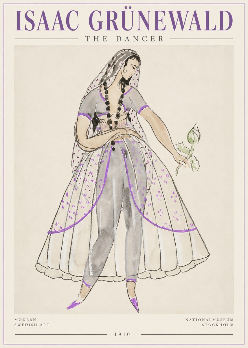 Isaac Grünewald Costume Study IV No3 - Plakát