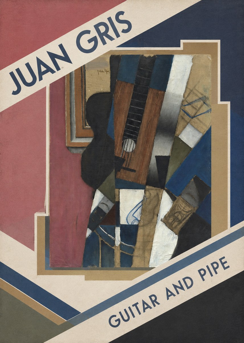 Juan Gris Guitar and Pipe I No2 - Plakát