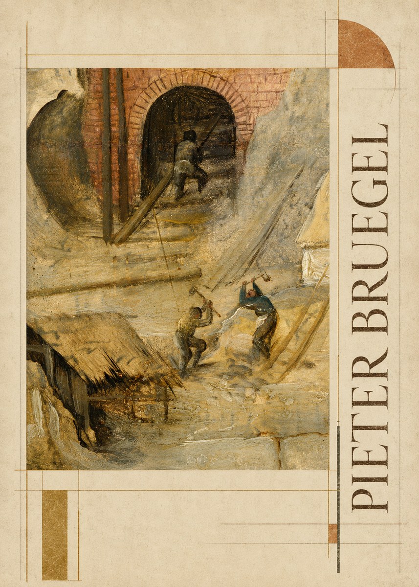 Pieter Bruegel The Miners No4 - Plakát