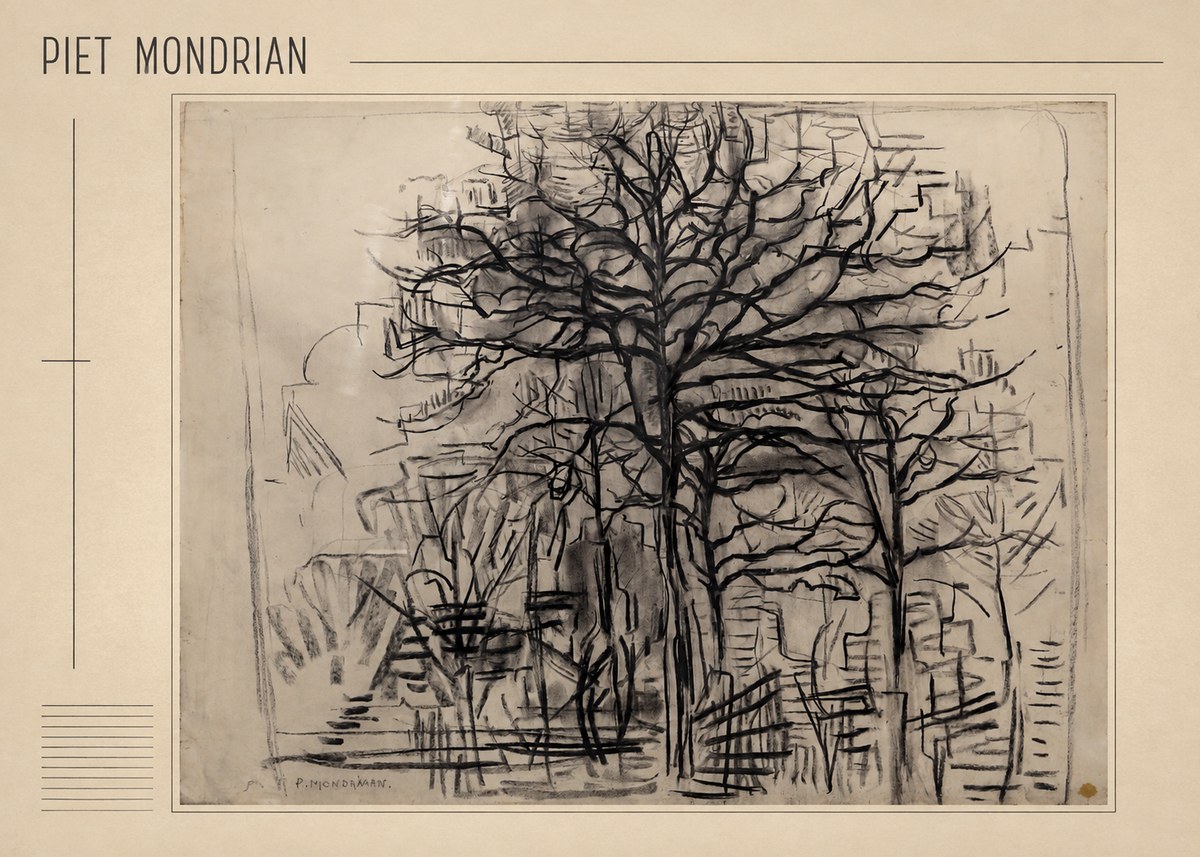 Piet Mondrian The Tree No1 - Plakát