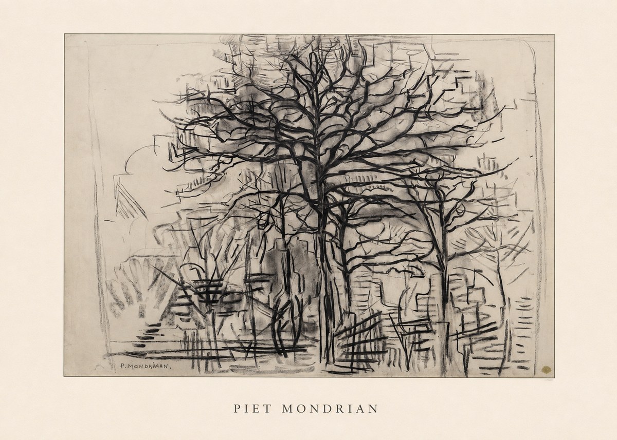 Piet Mondrian The Tree No4 - Plakát