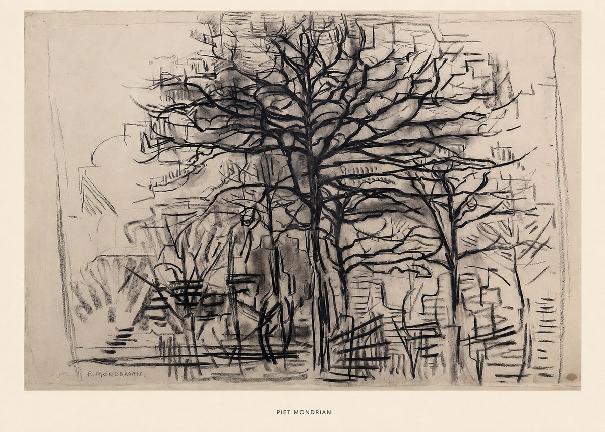 Piet Mondrian The Tree No5 - Plakát