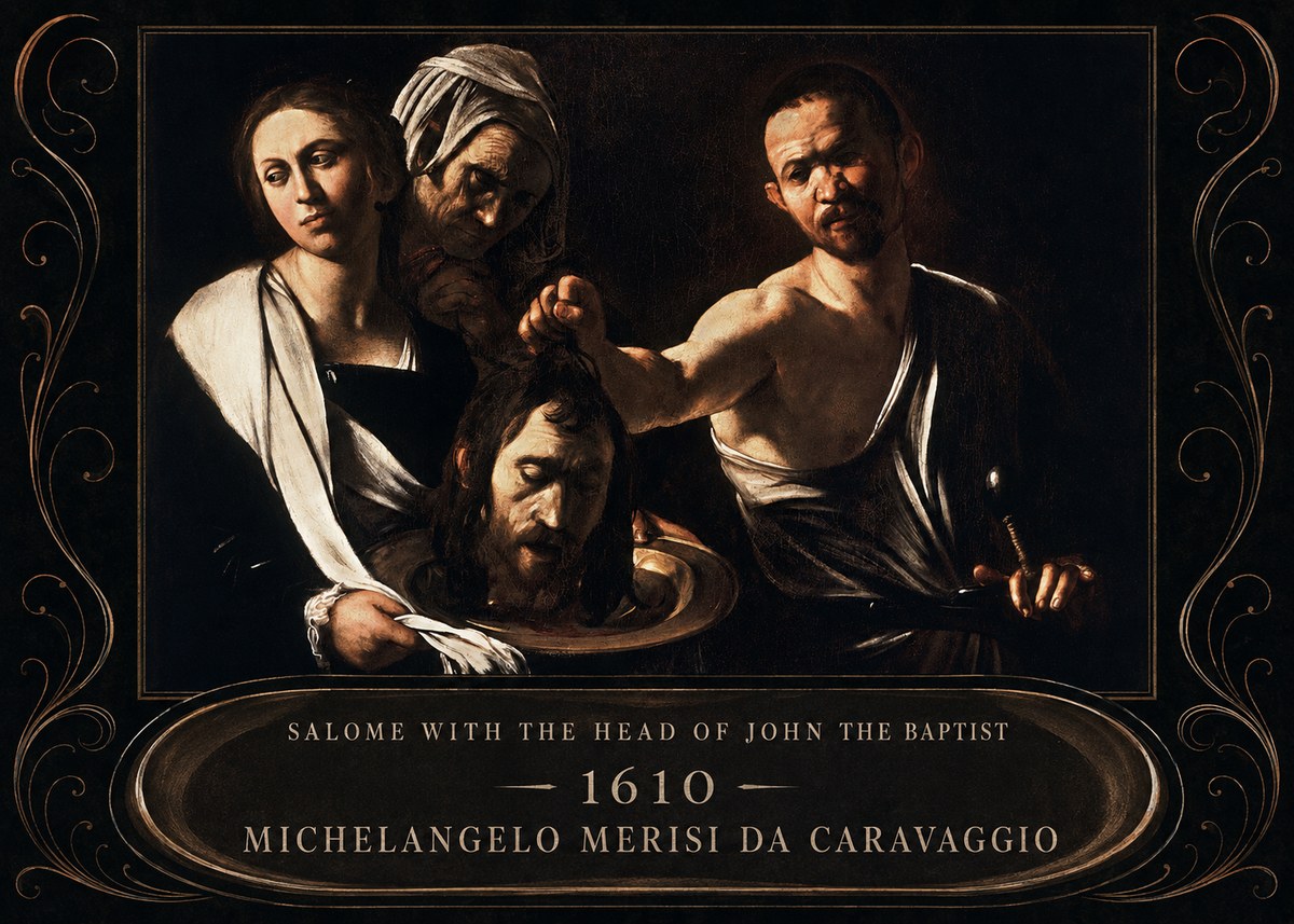 Michelangelo Merisi da Caravaggio Salome with the Head of John the Baptist No4 - Plakát
