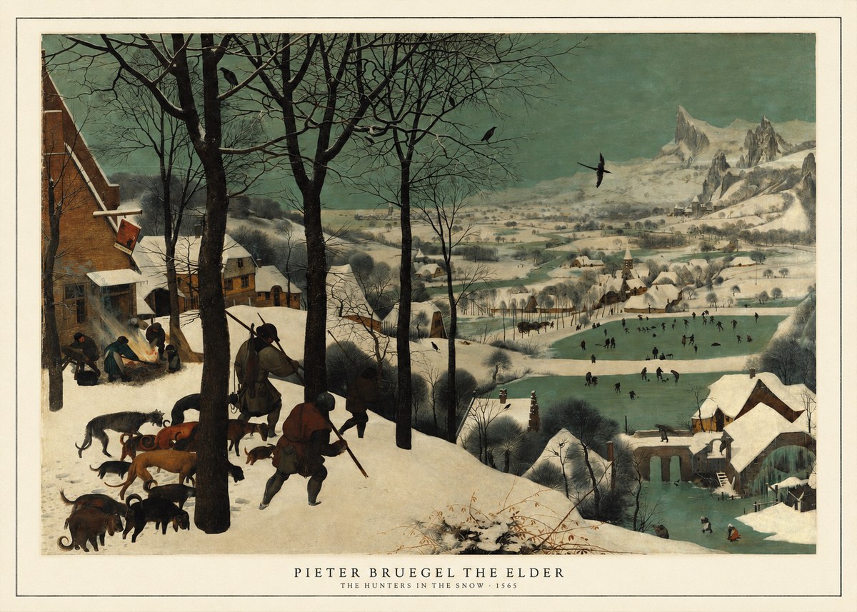 Pieter Bruegel The Hunters in the Snow I No5 - Plakát