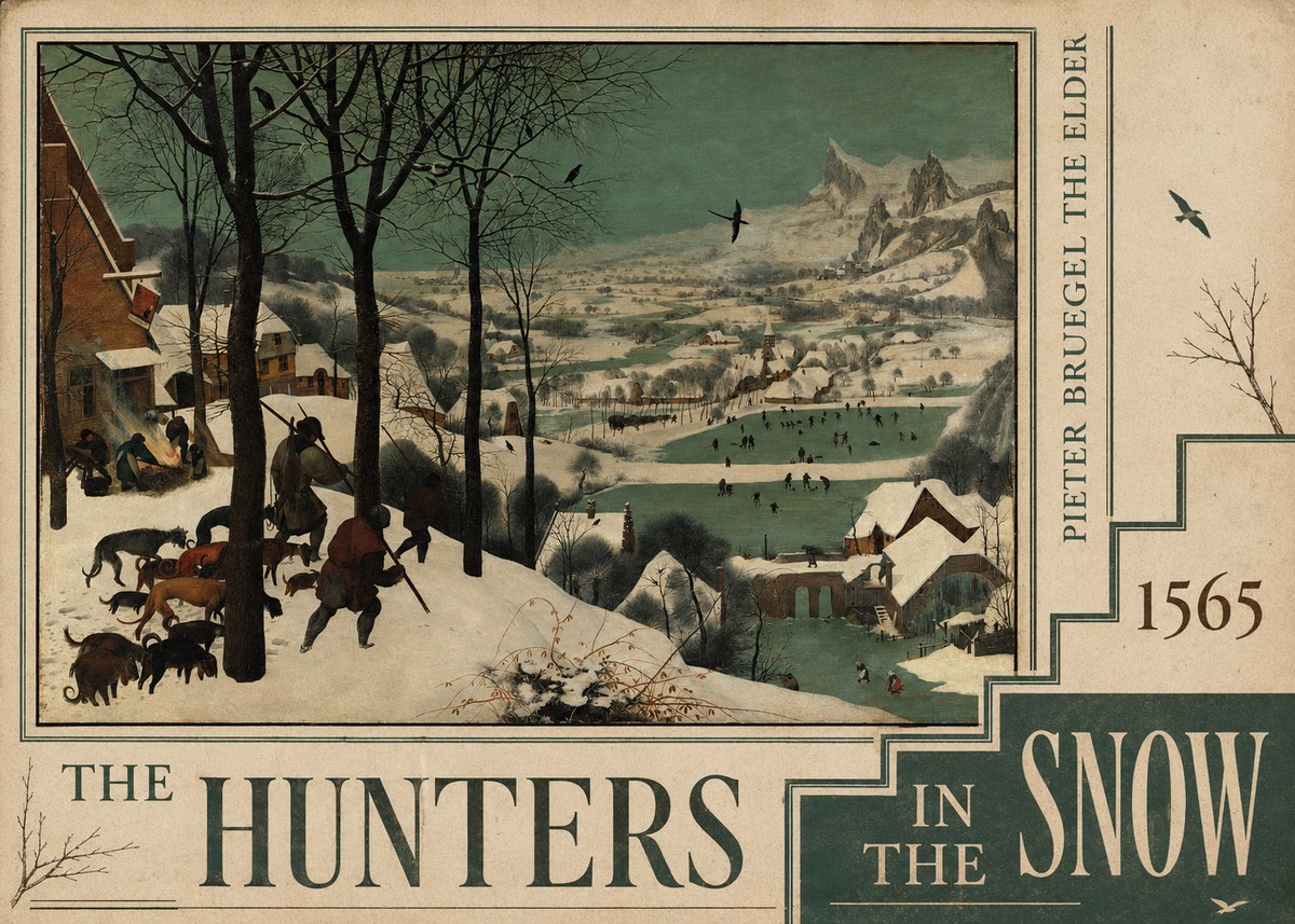 Pieter Bruegel The Hunters in the Snow I No6 - Plakát