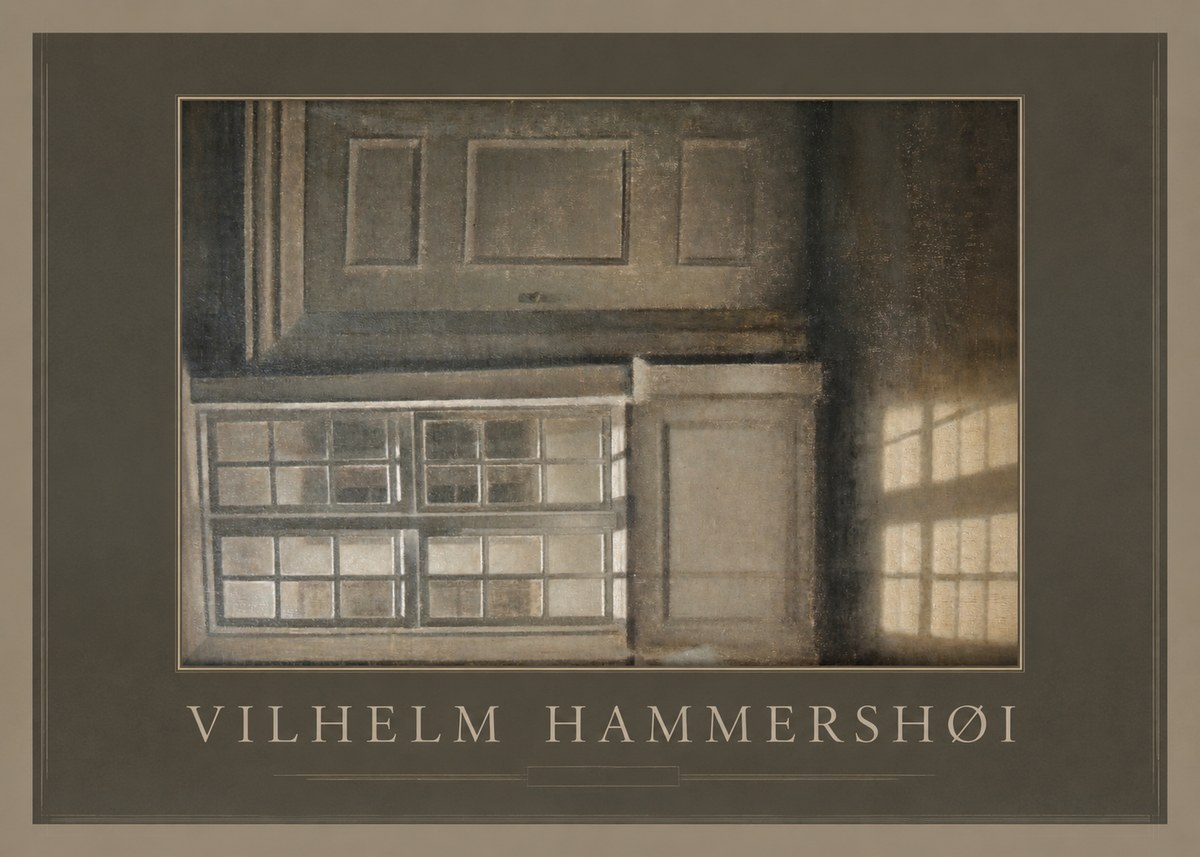 Vilhelm Hammershøi Interior with Window No1 - Plakát