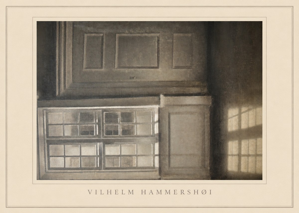 Vilhelm Hammershøi Interior with Window No5 - Plakát