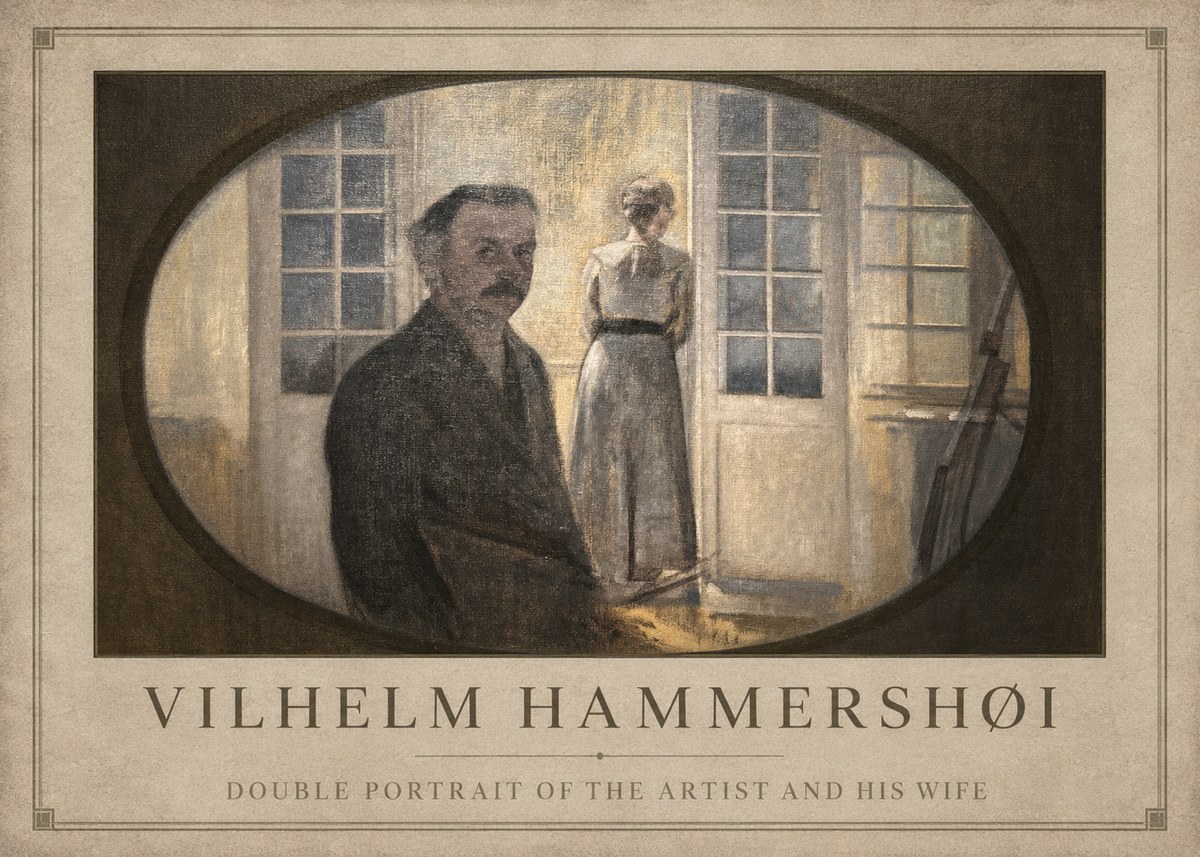 Vilhelm Hammershøi Double Portrait of the Artist and His Wife No1 - Plakát