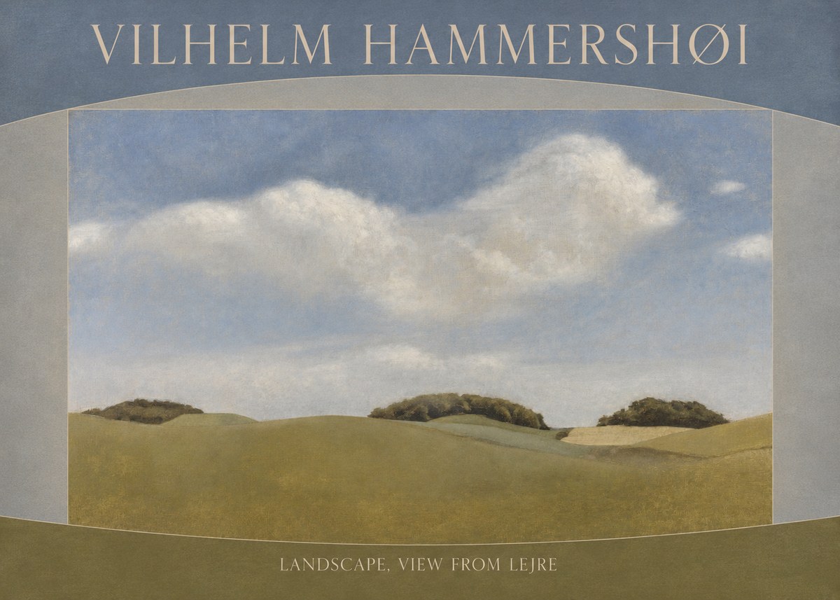 Vilhelm Hammershøi Landscape, View from Lejre No3 - Plakát