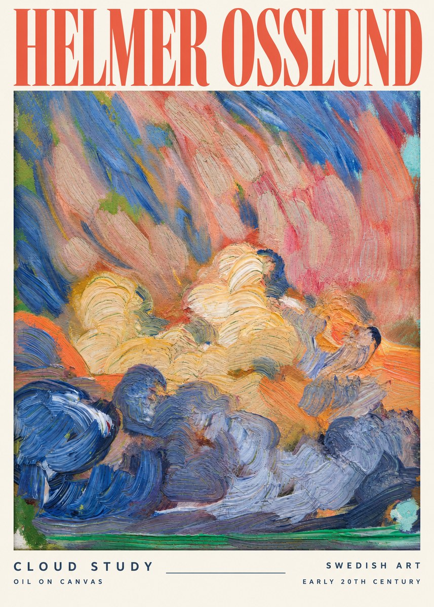 Helmer Osslund Sunset Clouds No3 - Plakát
