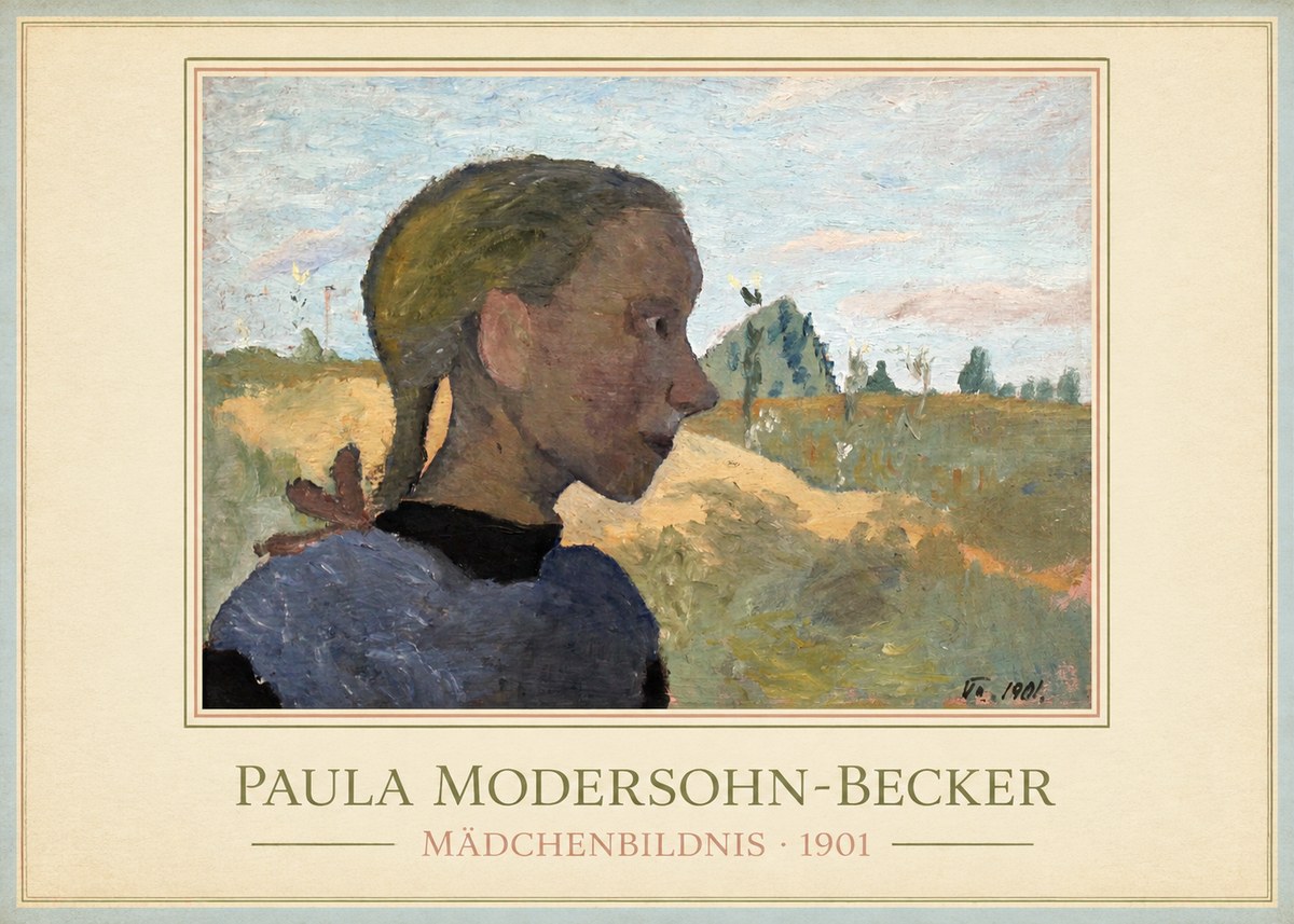 Paula Modersohn-Becker Mädchenbildnis · 1901 No4 - Plakát