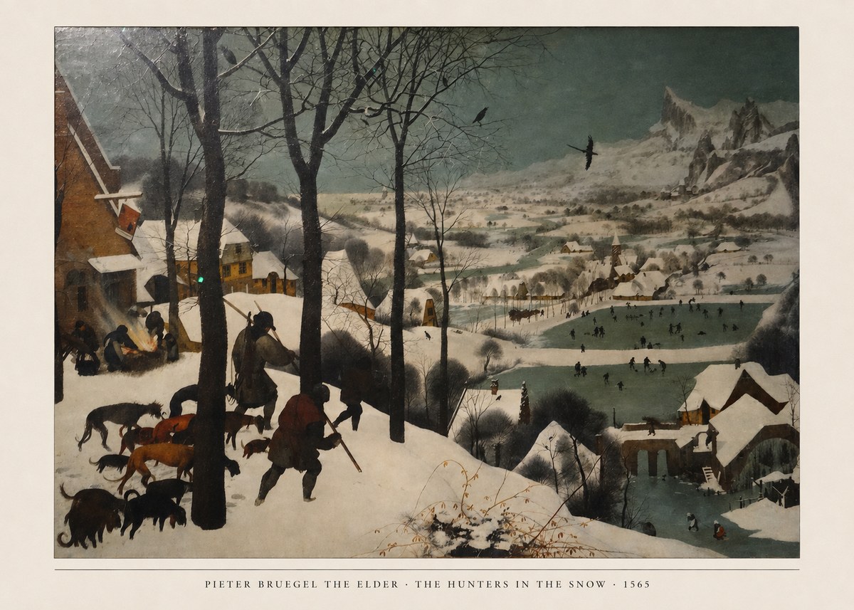 Pieter Bruegel The Hunters in the Snow II No6 - Plakát
