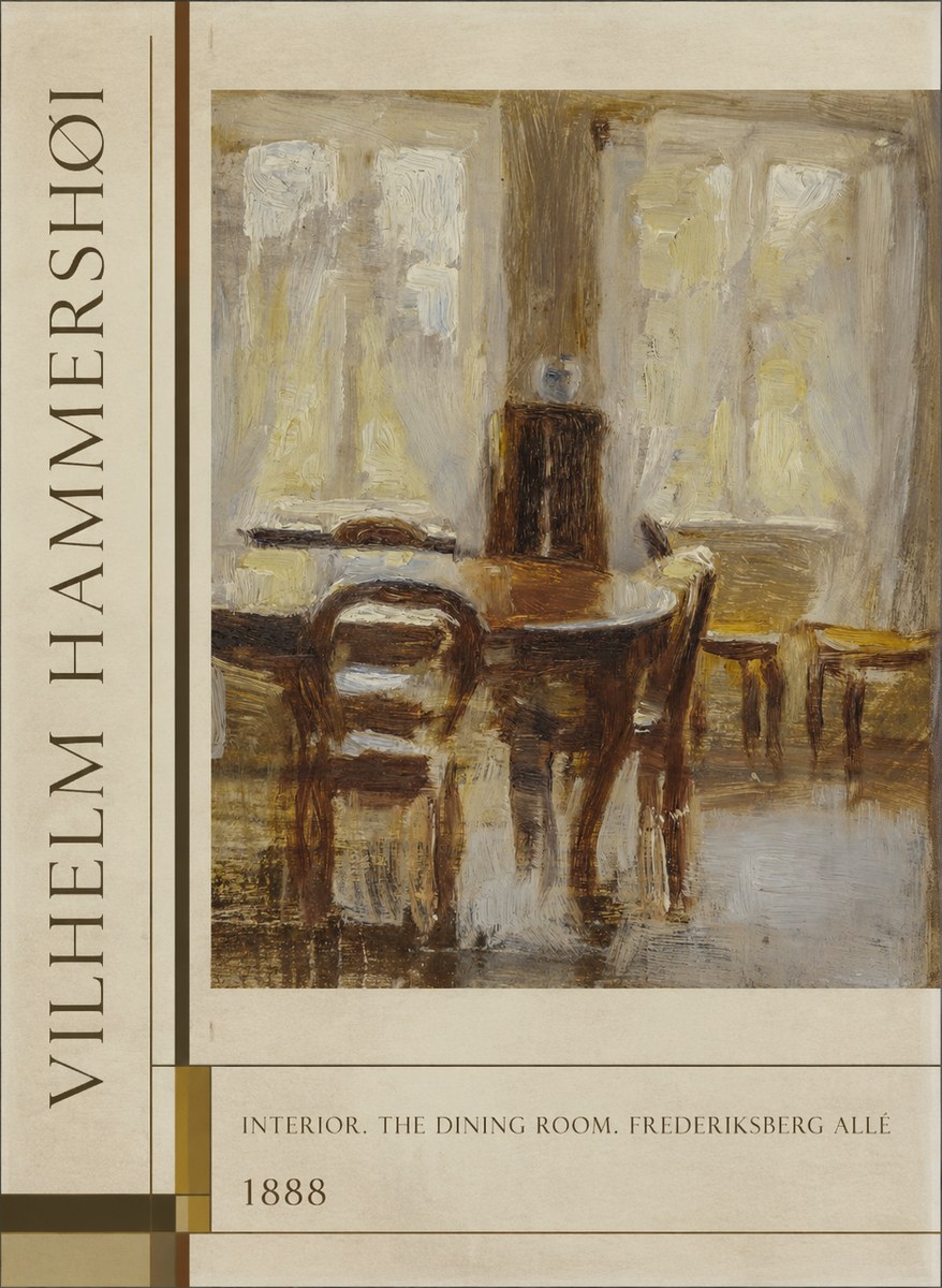 Vilhelm Hammershøi Interior. the Dining Room. Frederiksberg Allé No2 - Plakát