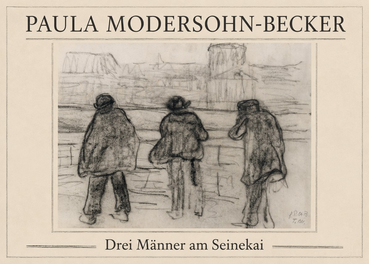 Paula Modersohn-Becker Drei Männer Am Seinekai No1 - Plakát