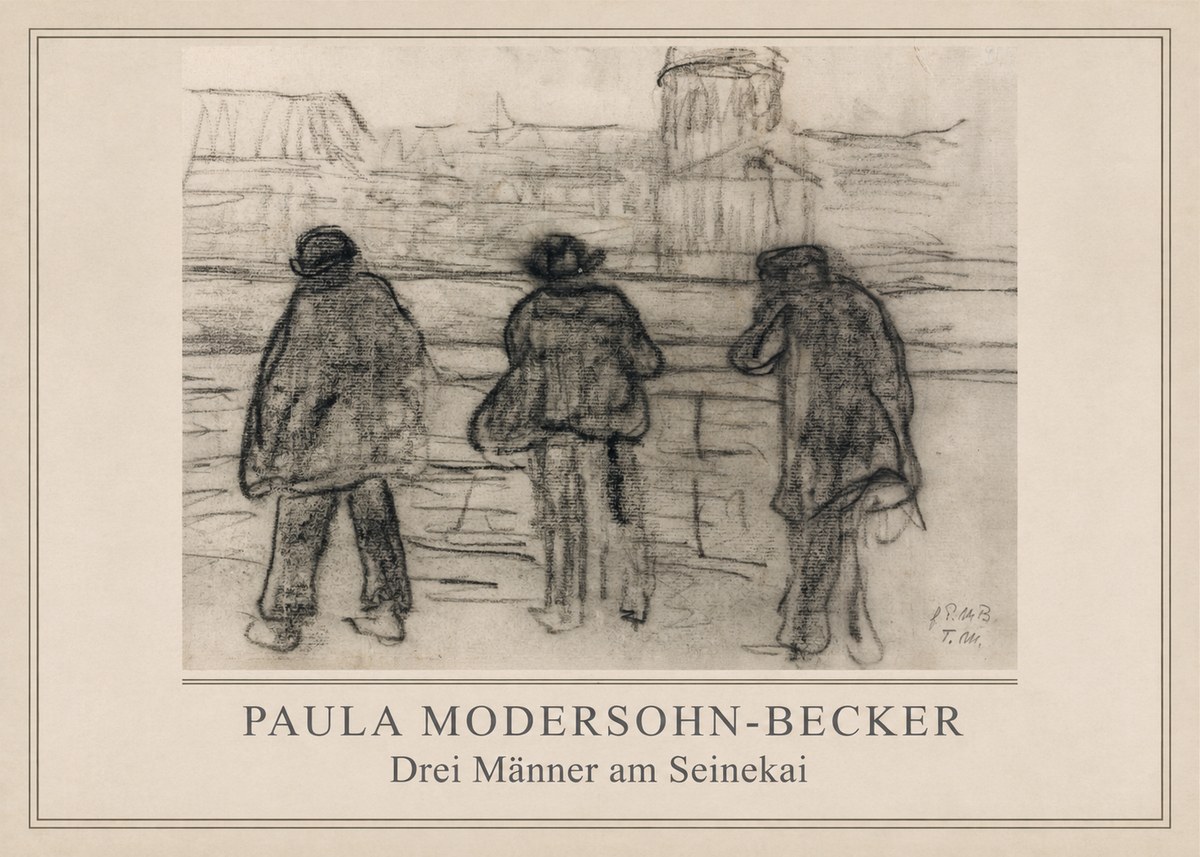 Paula Modersohn-Becker Drei Männer Am Seinekai No2 - Plakát