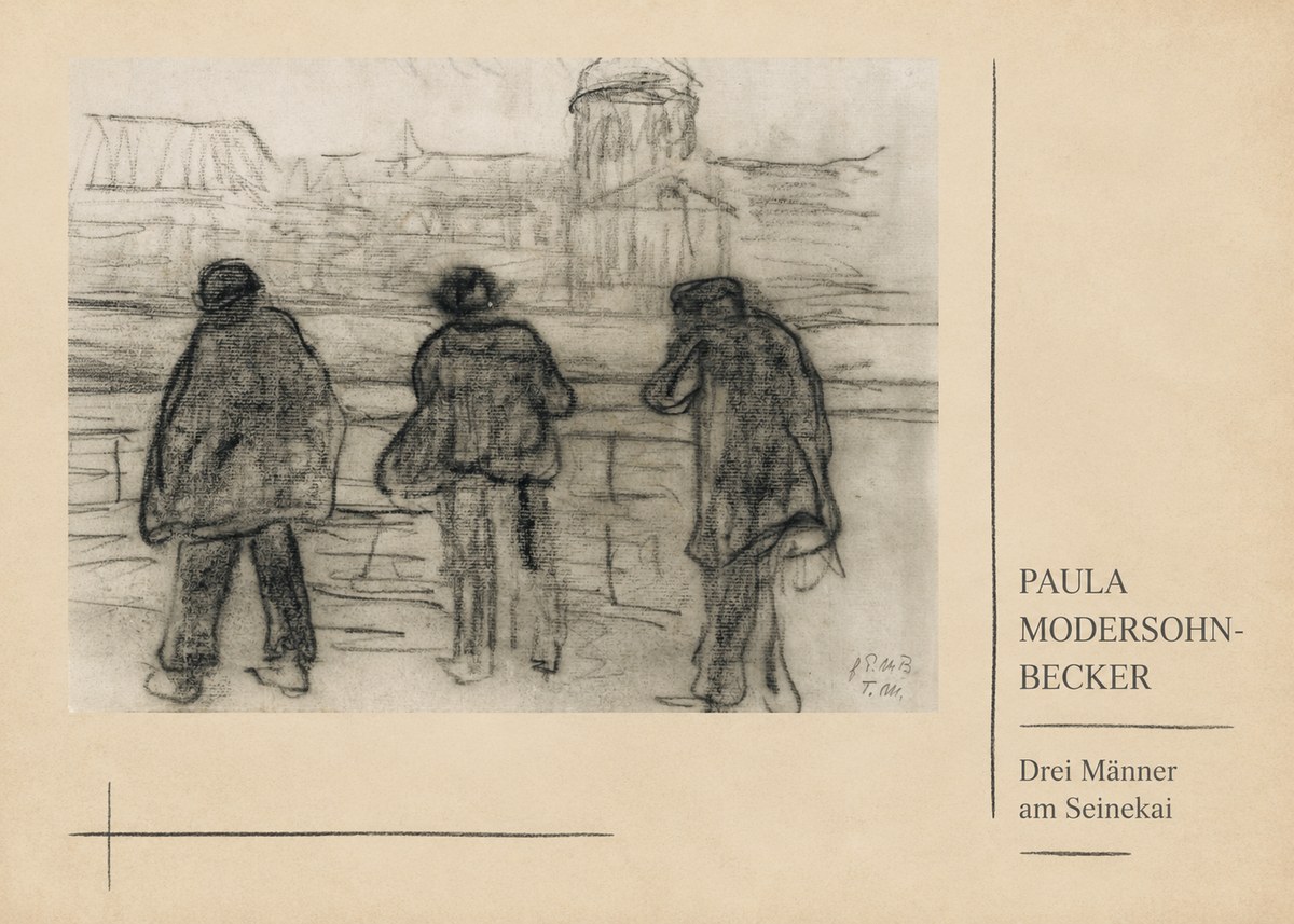 Paula Modersohn-Becker Drei Männer Am Seinekai No3 - Plakát