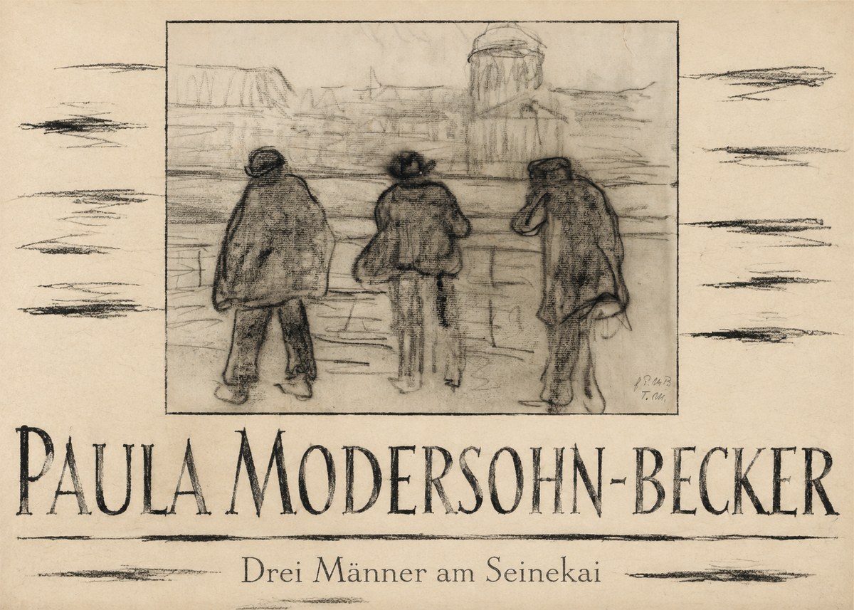 Paula Modersohn-Becker Drei Männer Am Seinekai No4 - Plakát