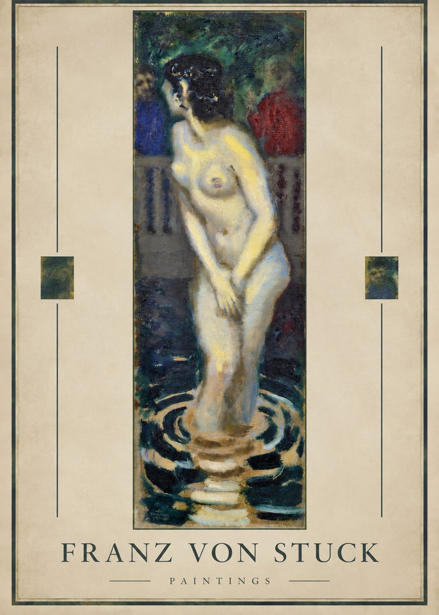 Franz von Stuck The Bather No3 - Plakát