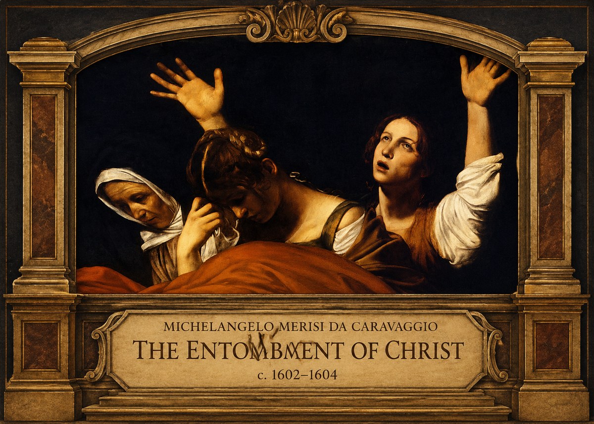 Michelangelo Merisi da Caravaggio The Entombment of Christ I No3 - Plakát