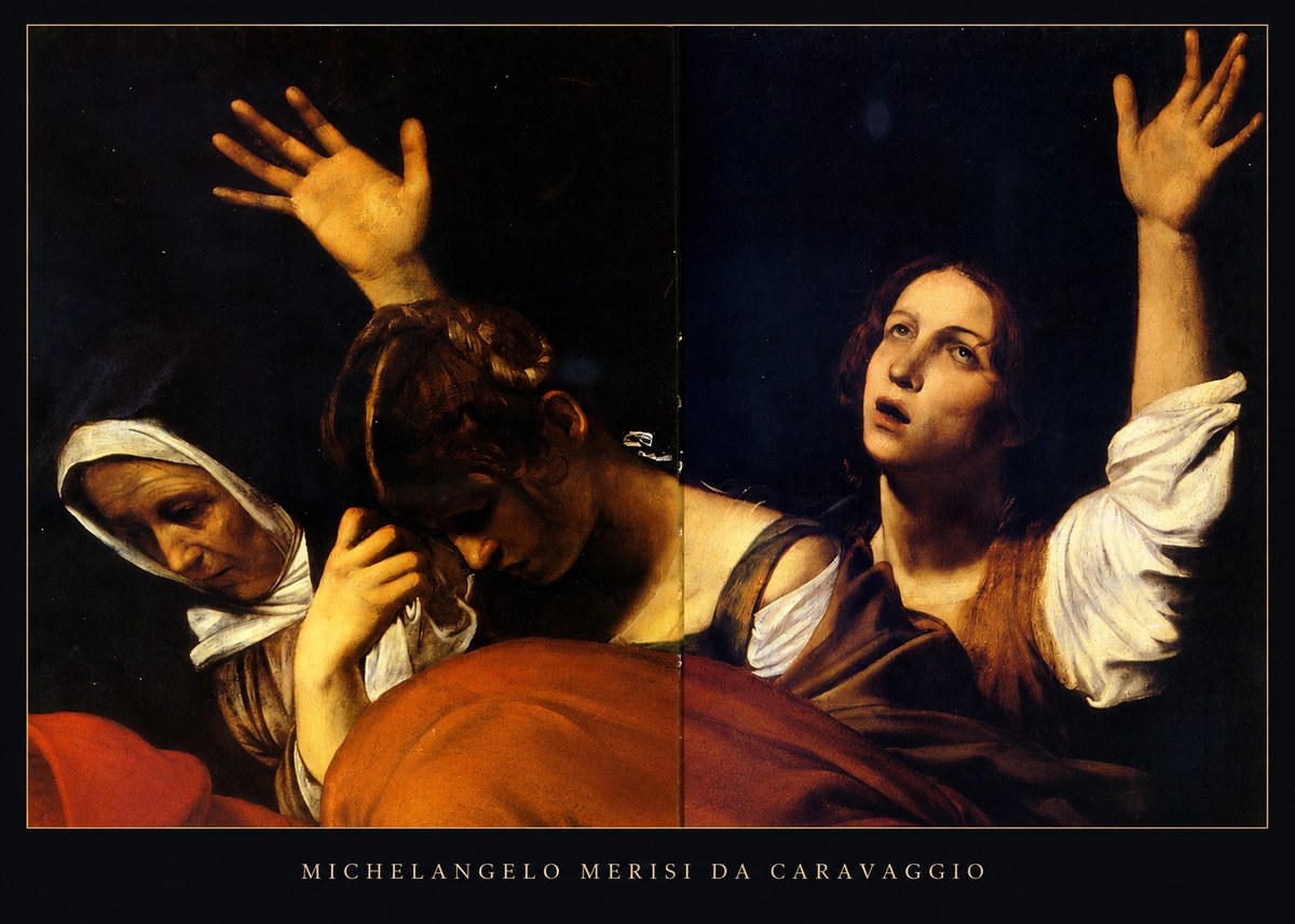 Michelangelo Merisi da Caravaggio The Entombment of Christ I No5 - Plakát