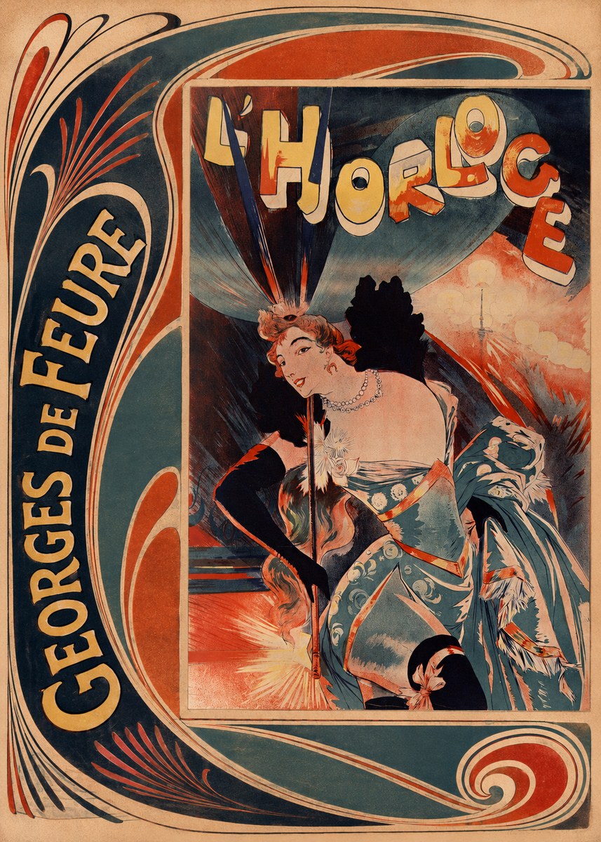 Georges de Feure L'horloge II No2 - Plakát