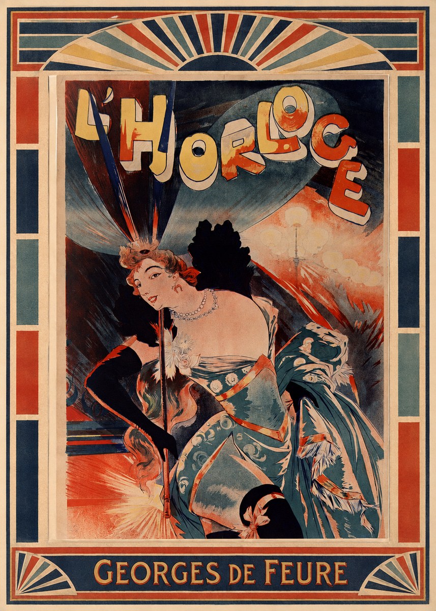 Georges de Feure L'horloge II No6 - Plakát