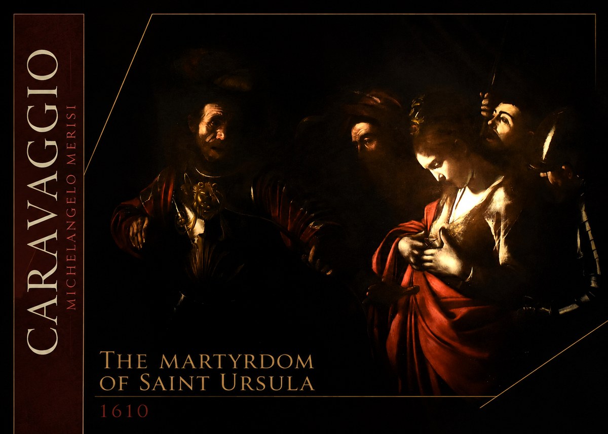 Michelangelo Merisi da Caravaggio The Martyrdom of Saint Ursula No2 - Plakát