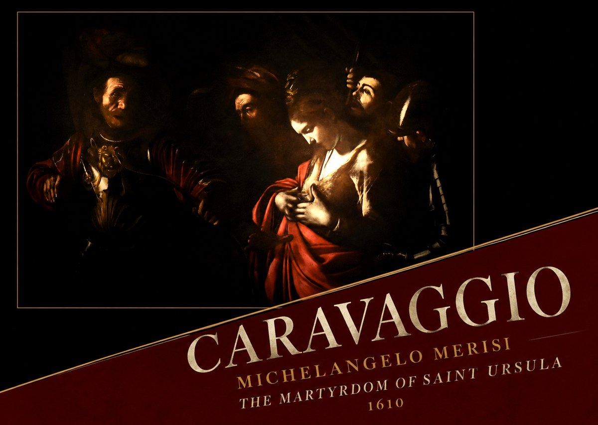 Michelangelo Merisi da Caravaggio The Martyrdom of Saint Ursula No4 - Plakát